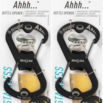 NITE-IZE S-BINER AHHH CARABINER/BOTTLE OPENER STAINLESS STEEL